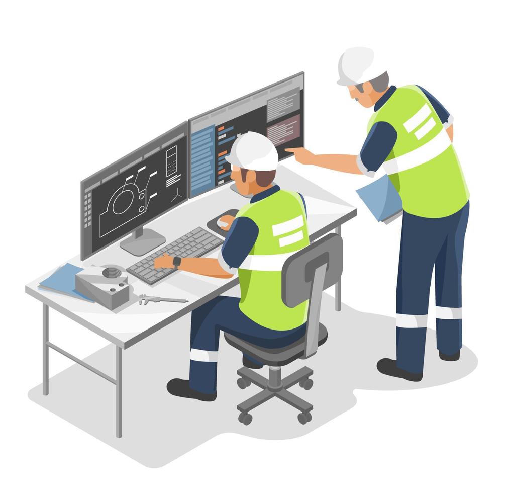 industrial-programer-engineer-programing-cnc-machine-or-plc-programmable-logic-controller-inside-factory-for-production-line-isolated-isometric-vector